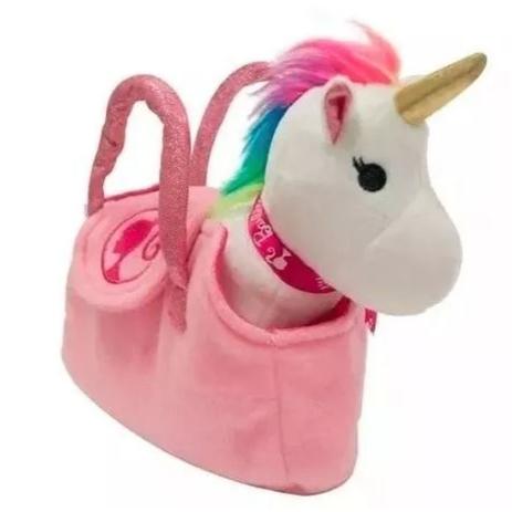 Bolsinha Barbie Pelúcia Unicórnio Branco - Fun Toys Menor preço em Bolsinha Barbie Pelúcia Unicórnio Branco - Fun Toys