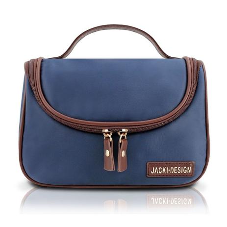 Bolsinha necessaire prática com gancho para pendurar viagem academia jacki design azul escuro Menor preço em Bolsinha necessaire prática com gancho para pendurar viagem academia jacki design azul escuro