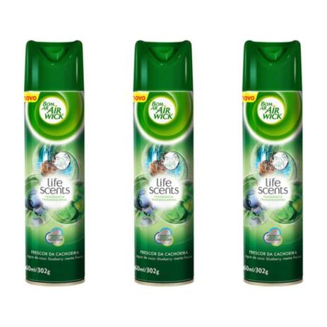 Bom Ar Frescor Da Cachoeira Desodorizador Aerosol 360ml (Kit C/03) Menor preço em Bom Ar Frescor Da Cachoeira Desodorizador Aerosol 360ml (Kit C/03)