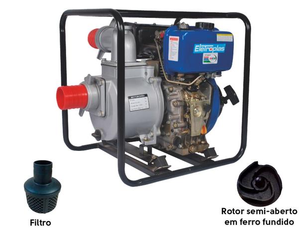 Bomba D Água Auto Escovante à Diesel 6CV - EMD-80C3 Eletroplas Menor preço em Bomba D Água Auto Escovante à Diesel 6CV - EMD-80C3 Eletroplas