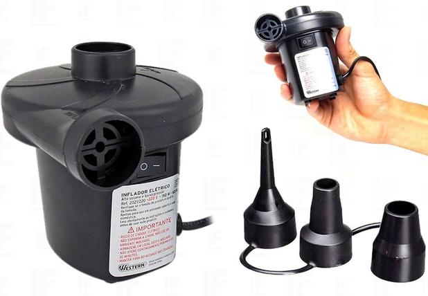 Bomba De Ar Elétrica Inflador Encher Colchão Camping - Western Menor preço em Bomba De Ar Elétrica Inflador Encher Colchão Camping - Western