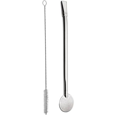 Bomba De Chimarrão 23cm Aço Inox Bomba Lisa Com Escovinha - Zanline Menor preço em Bomba De Chimarrão 23cm Aço Inox Bomba Lisa Com Escovinha - Zanline