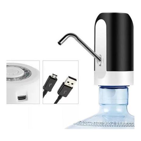 Bomba Elétrica Para Garrafão Galão De Água 20 Litros Recarregável Usb - Preto - Centrão é boa?