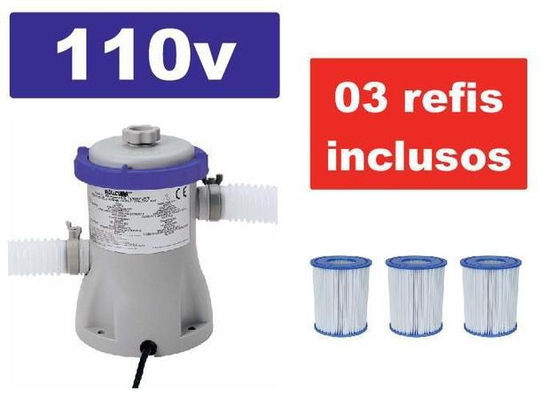 Bomba Filtrante Bestway 1249 LH 110v com 03 refis inclusos é boa?
