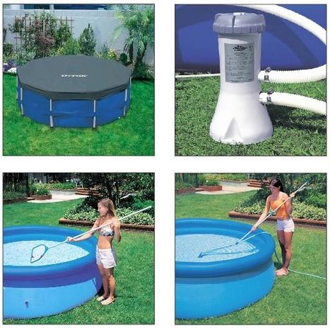 BOMBA FILTRANTE INTEX 2006 LH 110v + KIT DE LIMPEZA + CAPA INTEX 3,66 M ESTRUTURAL Menor preço em BOMBA FILTRANTE INTEX 2006 LH 110v + KIT DE LIMPEZA + CAPA INTEX 3,66 M ESTRUTURAL