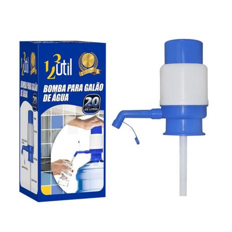 Bomba Manual Por Pressão Para Galão De Água Até 20 Litros - 123Útil Menor preço em Bomba Manual Por Pressão Para Galão De Água Até 20 Litros - 123Útil