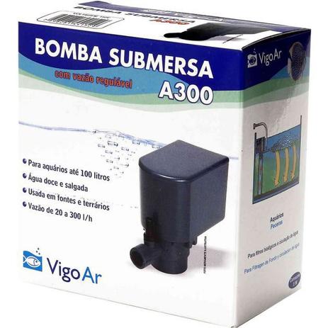 Bomba para Aquário Submersa A300 Vigo Ar 110v - Vigoar Menor preço em Bomba para Aquário Submersa A300 Vigo Ar 110v - Vigoar