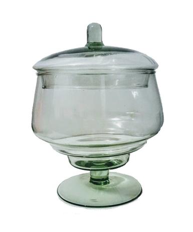 Bomboniere com Tampa Baleiro em Vidro 19x14cm - Festas, Buffet, Decoração - Mistral Menor preço em Bomboniere com Tampa Baleiro em Vidro 19x14cm - Festas, Buffet, Decoração - Mistral