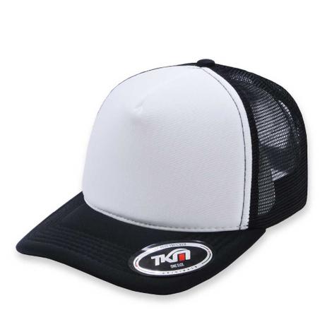 Boné Aba Curva TKN Trucker Preto e Branco - TKM - Boné - Magazine Luiza