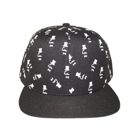 Boné aba reta carinhas preto e branco em tecido brim Sir.W - Boné -  Magazine Luiza