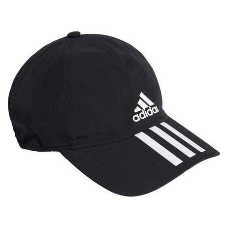 Boné Adidas Aba Curva Strapback 3 Listras - Preto e Branco - Boné Esportivo  - Magazine Luiza