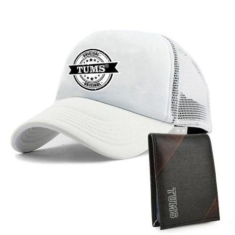 Boné Branco Trucker Aba Curva com Carteira Masculina Personalizada Tums -  MH Shoes - Boné - Magazine Luiza