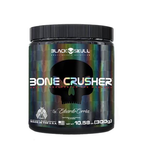 Bone crusher pré-treino black skull 300g - limão Menor preço em Bone crusher pré-treino black skull 300g - limão