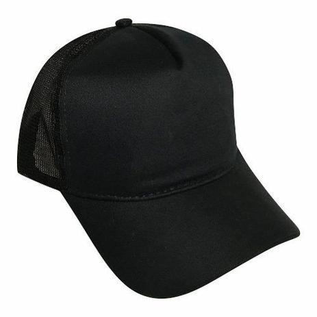 Boné Liso De Tela Preto Básico Aba Curva Trucker - Top é boa?