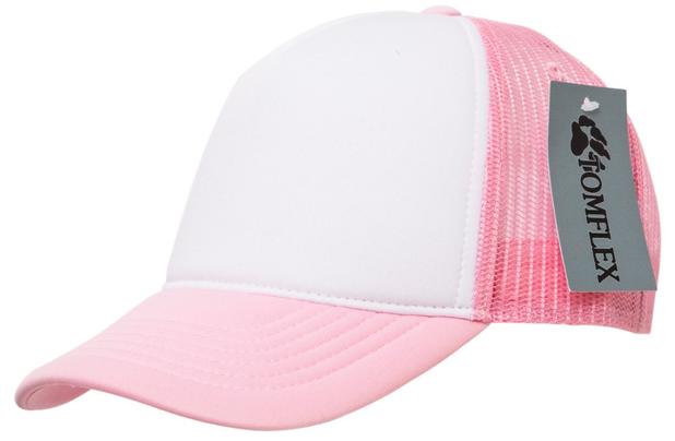 Boné Telado Liso Trucker Tomflex Rosa Claro / Branco - Boné - Magazine Luiza