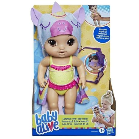 Boneca Baby Alive Bebe Dia De Sol Morena Infantil Colecao Brinquedo Diversao Na Agua Presente Crianca Menina Aniversario Hasbro Bonecas E Acessorios Magazine Luiza