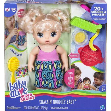 Boneca Baby Alive Come Espaguete Loira C0963 - Hasbro Menor preço em Boneca Baby Alive Come Espaguete Loira C0963 - Hasbro