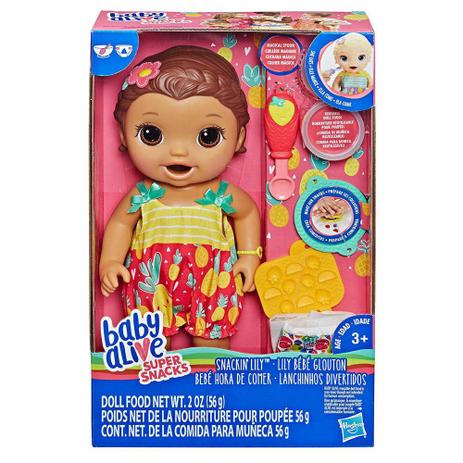 Boneca Baby Alive Lanchinhos Divertidos Morena E5842 - Hasbro Menor preço em Boneca Baby Alive Lanchinhos Divertidos Morena E5842 - Hasbro