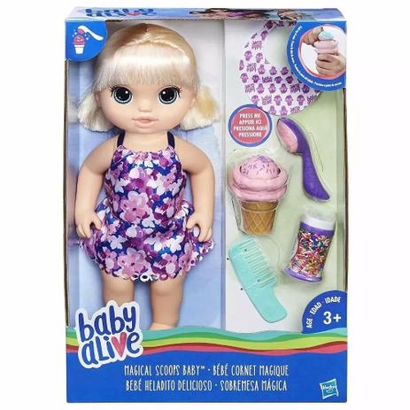 Boneca Baby Alive Loira Sobremesa Mágica - Hasbro C1090 Menor preço em Boneca Baby Alive Loira Sobremesa Mágica - Hasbro C1090