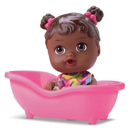 Boneca Baby Little Dolls Banheirinha Negra 8038 - Divertoys Menor preço em Boneca Baby Little Dolls Banheirinha Negra 8038 - Divertoys