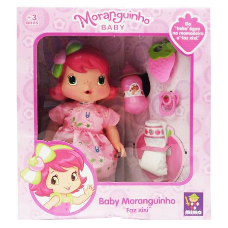 Boneca Baby Moranguinho - Faz Xixi Com Acessórios - Mimo Menor preço em Boneca Baby Moranguinho - Faz Xixi Com Acessórios - Mimo
