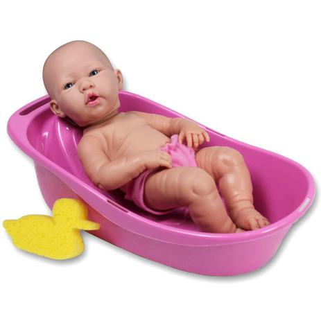 Boneca Baby Ninos Banho com Roupão Rosa e Banheira - Cotiplás - Cotiplas Menor preço em Boneca Baby Ninos Banho com Roupão Rosa e Banheira - Cotiplás - Cotiplas