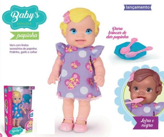 Boneca babys collection papinha - Super toys Menor preço em Boneca babys collection papinha - Super toys