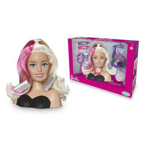 Boneca Barbie Busto Cabelo Com Mechas Para Pentear E Secador - Pupee Menor preço em Boneca Barbie Busto Cabelo Com Mechas Para Pentear E Secador - Pupee