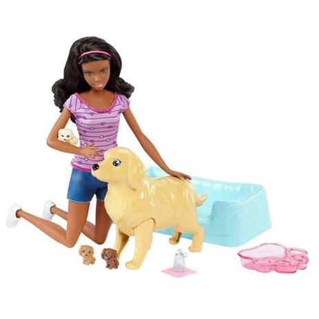 Boneca Barbie Family Morena Filhotinhos Recém-Nascidos FDD43 Mattel Menor preço em Boneca Barbie Family Morena Filhotinhos Recém-Nascidos FDD43 Mattel