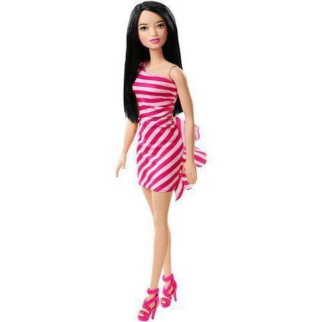 Boneca Barbie Fashion And Beauty - Vestido Listrado Rosa Menor preço em Boneca Barbie Fashion And Beauty - Vestido Listrado Rosa