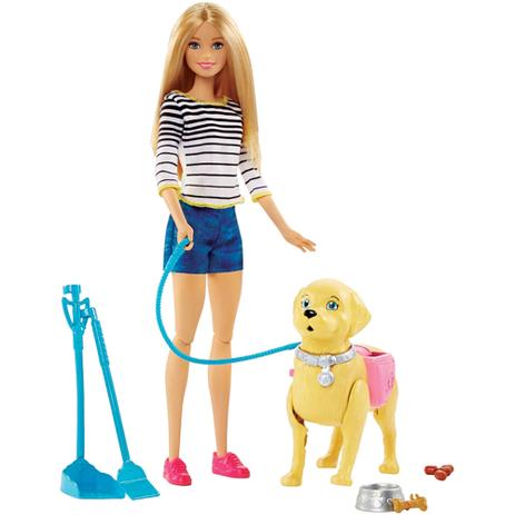 Boneca Barbie - Passeio com o cachorro - Barbie FAMILY - Mattel Menor preço em Boneca Barbie - Passeio com o cachorro - Barbie FAMILY - Mattel
