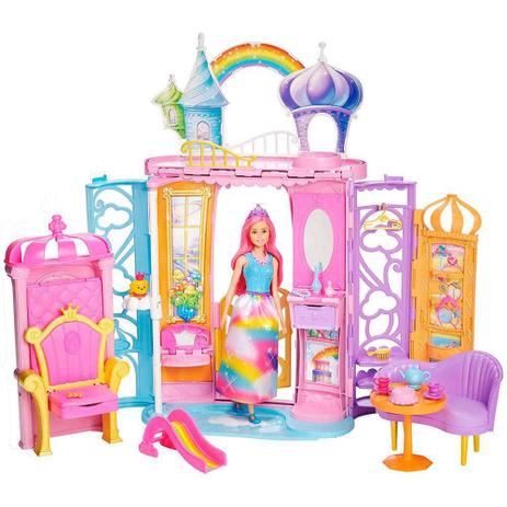 Boneca Barbie Playset Castelo de Arco-Íris - FRB15 - Mattel Menor preço em Boneca Barbie Playset Castelo de Arco-Íris - FRB15 - Mattel