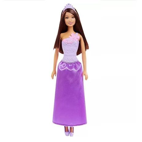 Boneca Barbie Princesa Básica Morena Vestido Roxo DMM08 - Mattel Menor preço em Boneca Barbie Princesa Básica Morena Vestido Roxo DMM08 - Mattel