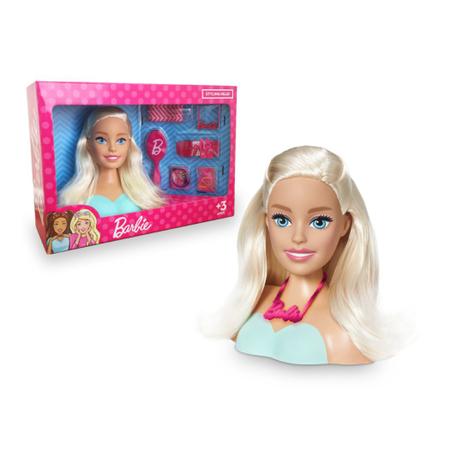 Boneca barbie styling head busto com acessorios fashion rosa - Pupee é boa?