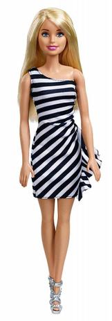 Boneca Barbie Vestido Listrado - Mattel FXL68 é boa?