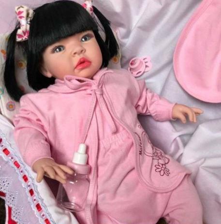 Boneca Bebê Reborn Morena Baby Menina Realista Barata Com Acessórios -  Brastoy