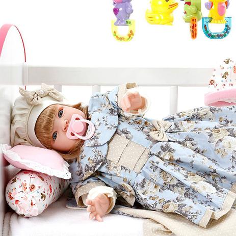 Boneca Bebe Reborn Chloe Floral Cegonha Reborn Dolls Mais 22 Acessorios 53cm Bonecas Magazine Luiza