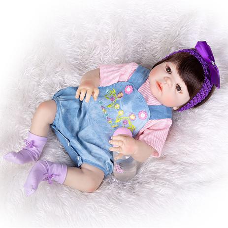 boneca bebe reborn corpo de silicone vinil com acessórios pode molhar -  bzdoll - Boneca Reborn - Magazine Luiza