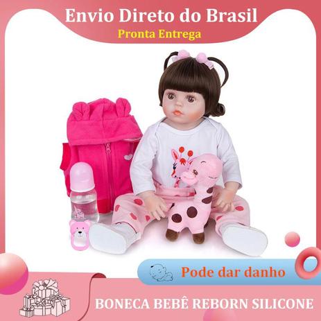Boneca Bebê Reborn Abigail Corpo De Silicone Realista 48Cm no Shoptime