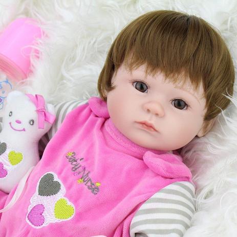 Boneca Bebe Reborn LBC 01A Menina Silicone Realista Menor preço em Boneca Bebe Reborn LBC 01A Menina Silicone Realista