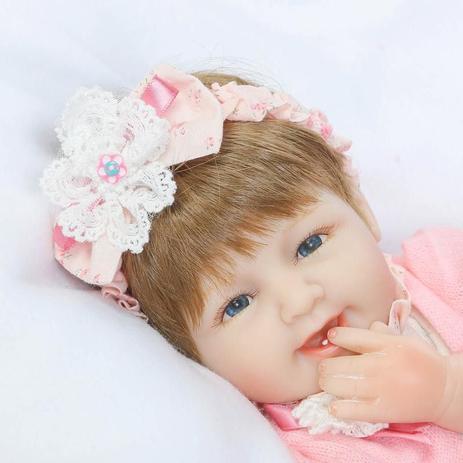 Boneca Bebe Reborn LBC 04A Menina Silicone Realista Menor preço em Boneca Bebe Reborn LBC 04A Menina Silicone Realista