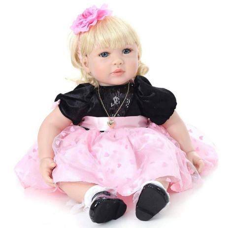 Boneca Bebe Reborn LBC 06A Menina Silicone Realista Menor preço em Boneca Bebe Reborn LBC 06A Menina Silicone Realista