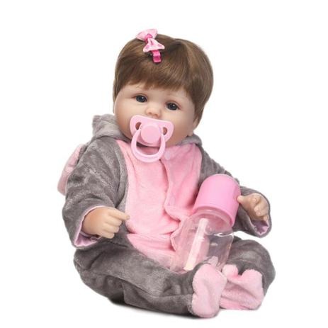 Boneca Bebê Reborn Macacão de Elefantinho 100% Silicone 45cm Com Mamadeira Chupeta - BRASTOY é ruim? Boneca Bebê Reborn Macacão de Elefantinho 100% Silicone 45cm Com Mamadeira Chupeta - BRASTOY é boa?