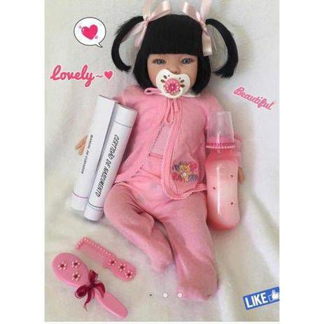 Boneca Bebe Reborn Menina Realista Com 16 Acessorios Fanatsy Baby Bonecas Magazine Luiza
