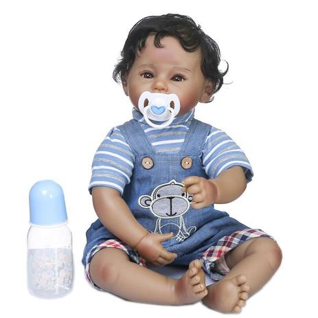 Boneca Bebe Reborn Menino 50cm Corpo De Pano Super Macio Bzdoll Bonecas Magazine Luiza