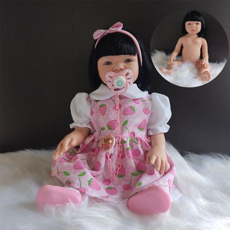 Boneca Bebe Reborn Moranguinho Corpo Silicone E Acessorios Sid Nyl Bonecas Magazine Luiza