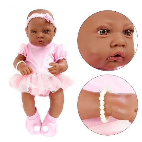 Boneca Bebê Reborn Negra Anny Doll Baby com Acessórios - Cotiplás - Bonecas  e Acessórios - Magazine Luiza
