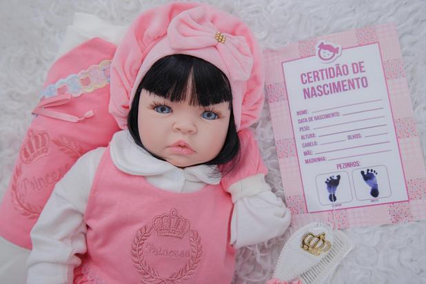 Boneca Bebe Reborn Silicone Menina + Kit Miçangas Completo