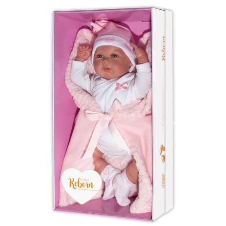 Boneca Bebê Reborn Rosa - Baby Brink Menor preço em Boneca Bebê Reborn Rosa - Baby Brink