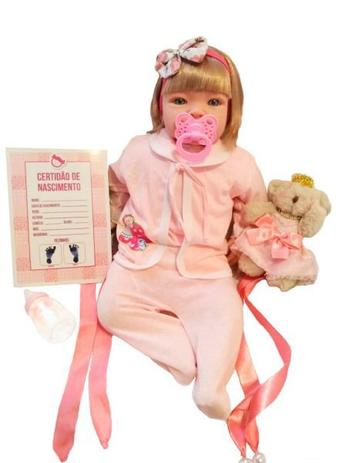 Boneca tipo reborn com enxoval Clearance